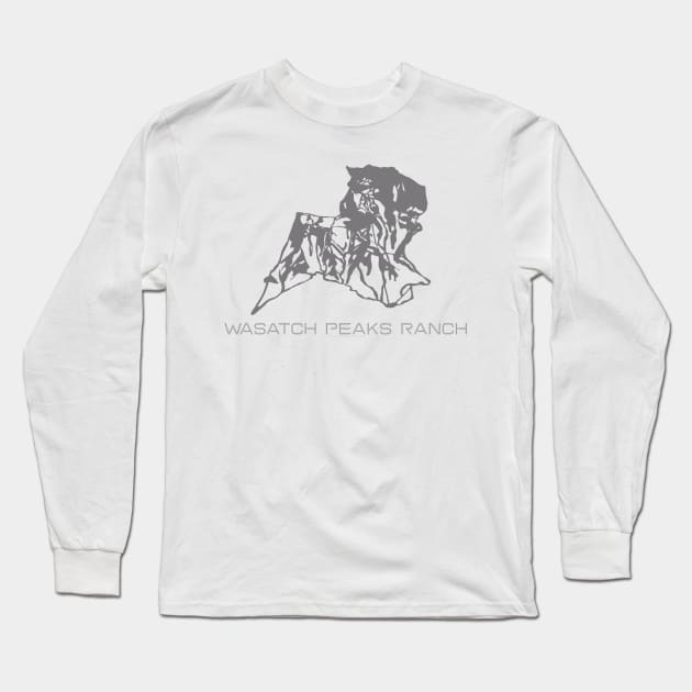 Wasatch Peaks Ranch Resort 3D Long Sleeve T-Shirt by Mapsynergy